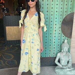 Rouje Yellow Floral Dress